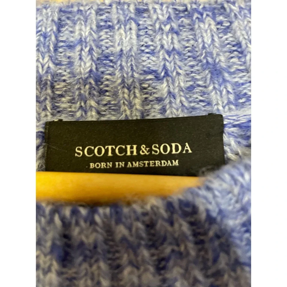 Scotch & Soda Loose Fit Crew Neck Pullover Sweater Blue - Picture 3 of 5